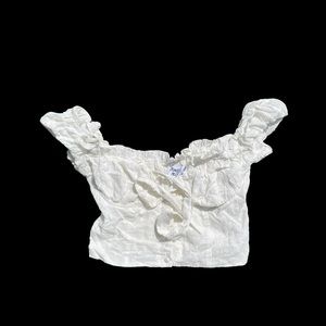 Over the shoulder white top